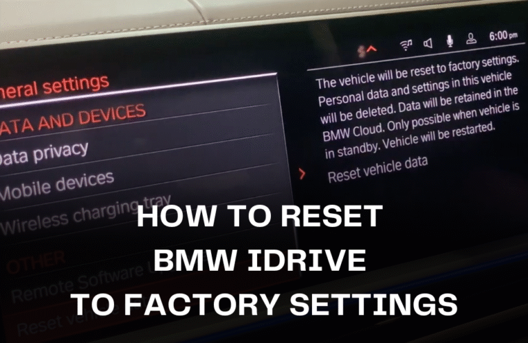 How to reset BMW iDrive to Factory Settings